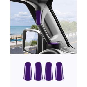 imageSavadicar Purple Interior Accessories  A amp B Pillar Grab Bar Handles Trim Set for 20182023 Jeep Wrangler JL JLU 4XE amp Gladiator JT  Solid Color Interior Decor Upgrade Option 8PiecePurple