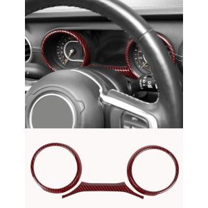 imageSavadicar Red Carbon Fiber Interior Accessories  Instrument Panel Trim Set for 20182023 Jeep Wrangler JL JLU 4XE amp Gladiator JT  Premium Texture Interior Decor Upgrade Option 3PieceRed Carbon Fiber