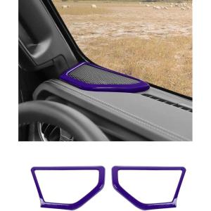 imageSavadicar Purple Interior Accessories  Dashboard Speaker Trim Cover for 2018Present Jeep Wrangler JL JLU 4XE amp Gladiator JT  Solid Color Interior Decor Upgrade Option 2PiecePurple