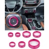 image:imageSavadicar CKT01 Billet Aluminum Control Knob Trim Sets Headlight4WDHVAC Climate Control Knob Ring Bezels Air ConditionerRadio Switch Cover for 20212025 Ford Bronco Interior Accessories PinkPink