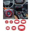 image:imageSavadicar CKT01 Billet Aluminum Control Knob Trim Sets Headlight4WDHVAC Climate Control Knob Ring Bezels Air ConditionerRadio Switch Cover for 20212025 Ford Bronco Interior Accessories PinkRed
