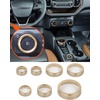 image:imageSavadicar CKT01 Billet Aluminum Control Knob Trim Sets Headlight4WDHVAC Climate Control Knob Ring Bezels Air ConditionerRadio Switch Cover for 20212025 Ford Bronco Interior Accessories PinkGold