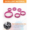 image:imageSavadicar CKT01 Billet Aluminum Control Knob Trim Sets Headlight4WDHVAC Climate Control Knob Ring Bezels Air ConditionerRadio Switch Cover for 20212025 Ford Bronco Interior Accessories PinkPink