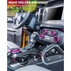 image:imageSavadicar CKT01 Billet Aluminum Control Knob Trim Sets Headlight4WDHVAC Climate Control Knob Ring Bezels Air ConditionerRadio Switch Cover for 20212025 Ford Bronco Interior Accessories PinkPink
