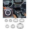 image:imageSavadicar CKT01 Billet Aluminum Control Knob Trim Sets Headlight4WDHVAC Climate Control Knob Ring Bezels Air ConditionerRadio Switch Cover for 20212025 Ford Bronco Interior Accessories PinkSilver