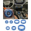 image:imageSavadicar CKT01 Billet Aluminum Control Knob Trim Sets Headlight4WDHVAC Climate Control Knob Ring Bezels Air ConditionerRadio Switch Cover for 20212025 Ford Bronco Interior Accessories PinkBlue