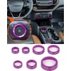 image:imageSavadicar CKT01 Billet Aluminum Control Knob Trim Sets Headlight4WDHVAC Climate Control Knob Ring Bezels Air ConditionerRadio Switch Cover for 20212025 Ford Bronco Interior Accessories PinkPurple