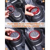 image:imageSavadicar CKT01 Billet Aluminum Control Knob Trim Sets Headlight4WDHVAC Climate Control Knob Ring Bezels Air ConditionerRadio Switch Cover for 20212025 Ford Bronco Interior Accessories PinkRed