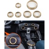 image:imageSavadicar CKT01 Billet Aluminum Control Knob Trim Sets Headlight4WDHVAC Climate Control Knob Ring Bezels Air ConditionerRadio Switch Cover for 20212025 Ford Bronco Interior Accessories PinkGold