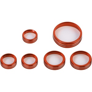 image:imageSavadicar CKT01 Billet Aluminum Control Knob Trim Sets Headlight4WDHVAC Climate Control Knob Ring Bezels Air ConditionerRadio Switch Cover for 20212025 Ford Bronco Interior Accessories PinkOrange